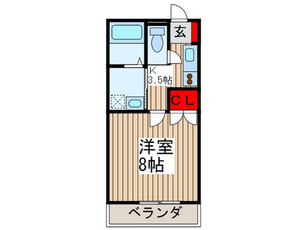 アンプルールフェール鴻巣の物件間取画像